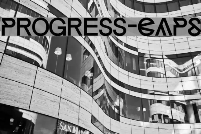 Progress-CAPS Font examples