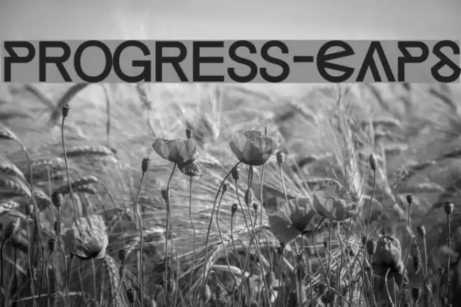 Progress-CAPS Font examples