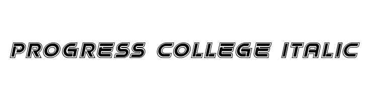 Progress College Italic  les polices de caractères gratuit tlcharger