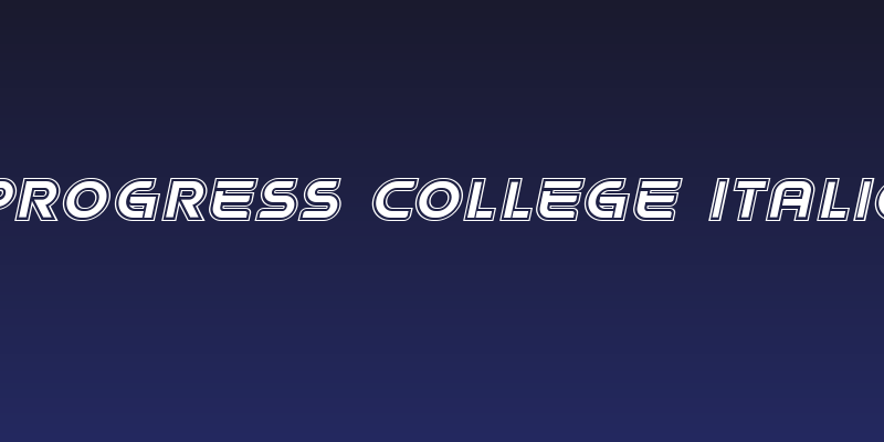 Progress College Italic Social Header