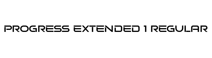Progress Extended 1 Regular  Free Fonts Download