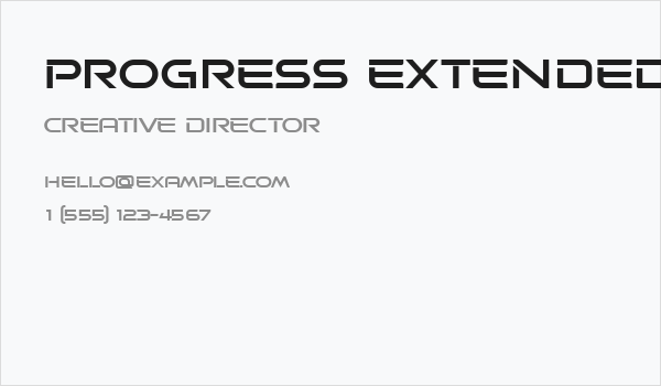 Progress Extended 1 Regular Business Card