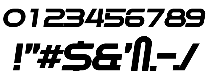Progress Extended Bold Italic Font OTHER CHARS