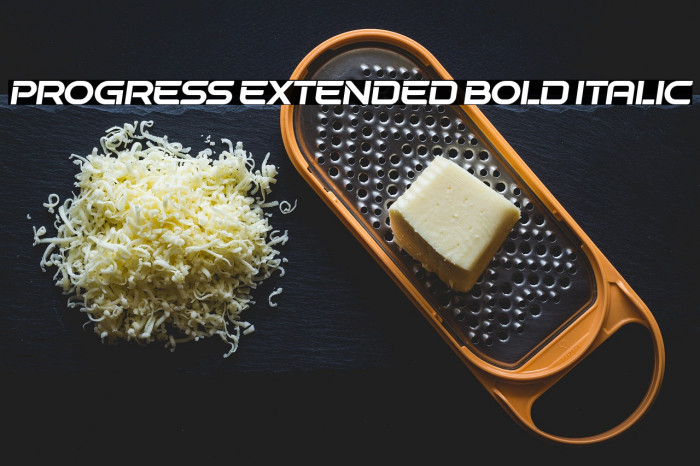 Progress Extended Bold Italic Example 1