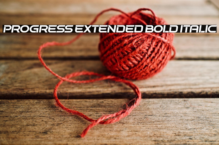 Progress Extended Bold Italic Example 3