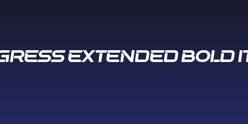 Progress Extended Bold Italic Social Header