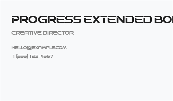 Progress Extended Bold Business Card