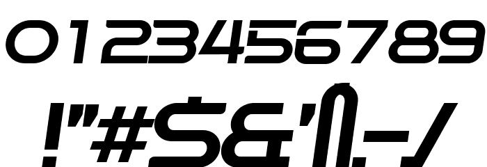 Progress Extended Italic Font OTHER CHARS