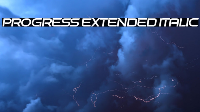 Progress Extended Italic Example 2