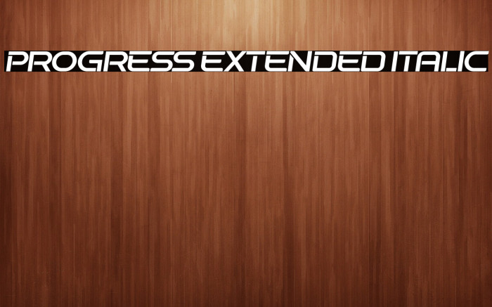 Progress Extended Italic Example 3