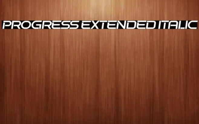 Progress Extended Italic Example 3