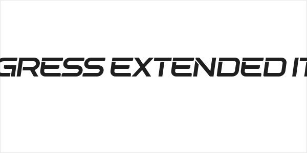 Progress Extended Italic Logo