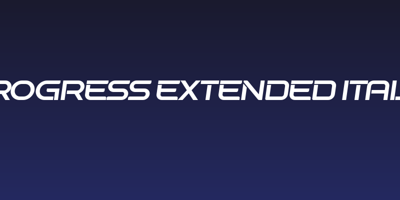 Progress Extended Italic Social Header
