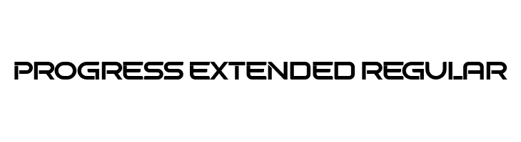 Progress Extended Regular  フリーフォントのダウンロード
