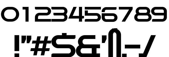 Progress Extended Regular Font OTHER CHARS