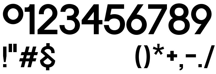 Progress-ORDIN Font OTHER CHARS