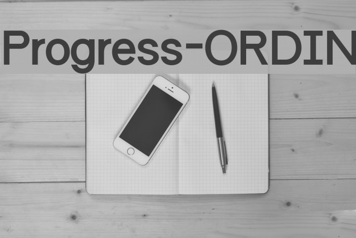 Progress-ORDIN Font examples