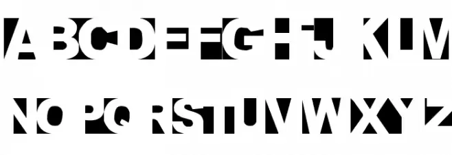 Progressiva Schriftart Kleinbuchstaben