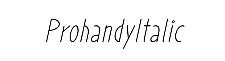 Prohandy Italic  font caratteri gratis