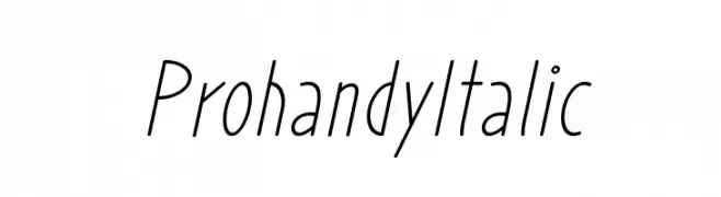 Prohandy Italic 