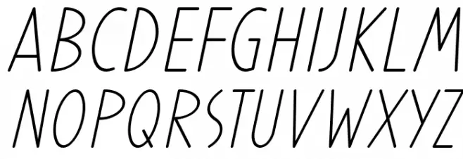 Prohandy Italic फ़ॉन्ट अपरकेस
