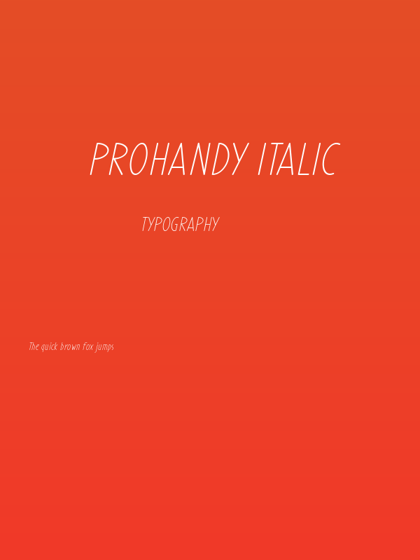 Prohandy Italic Poster