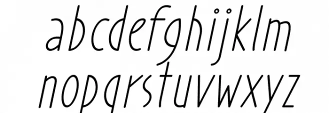 Prohandy Italic 字体 小写