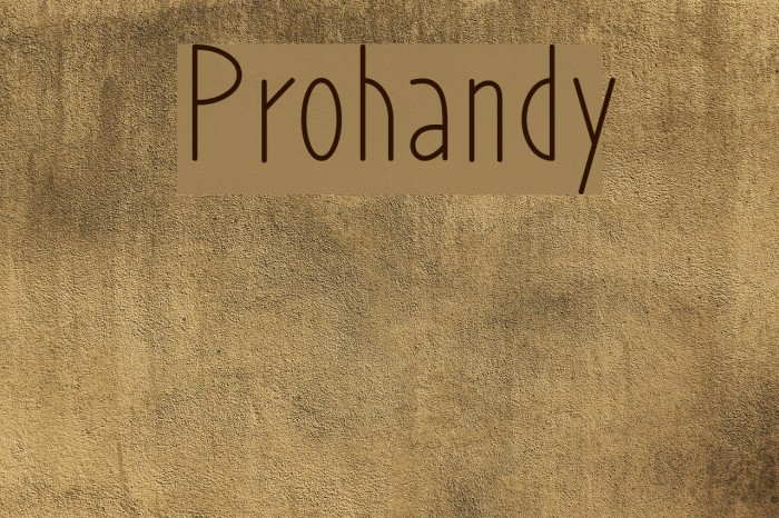 Prohandy Font examples