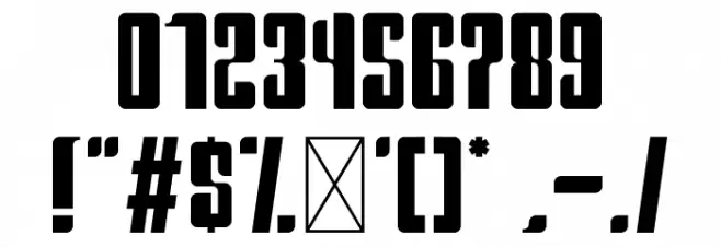 Prohibition Font OTHER CHARS