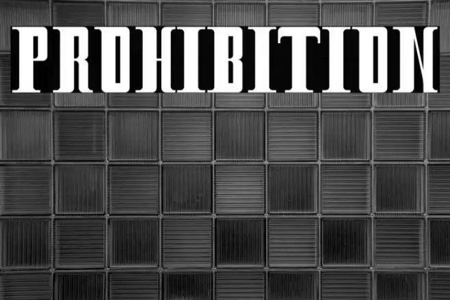 Prohibition Font examples