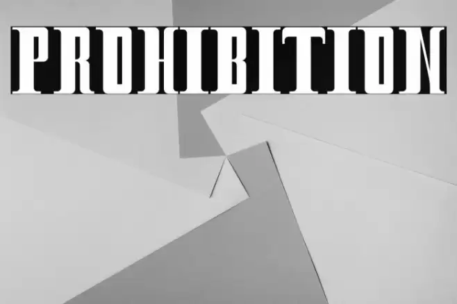 Prohibition Font examples
