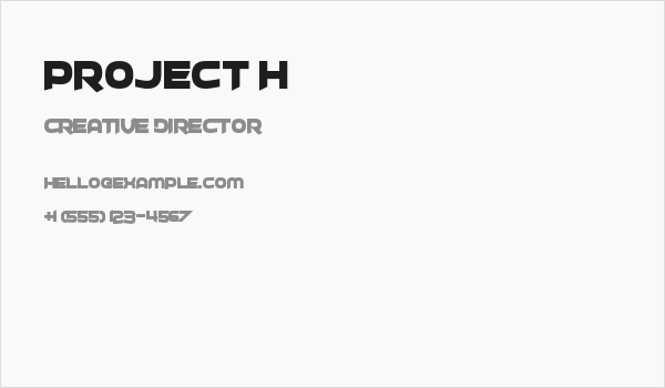 Project H Business Card