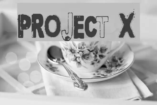 Project X Font examples