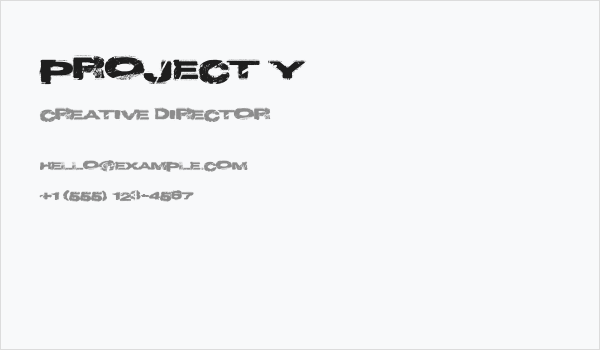 Project Y Business Card