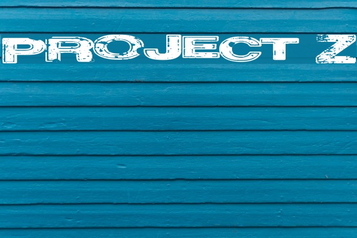 Project Z Font examples