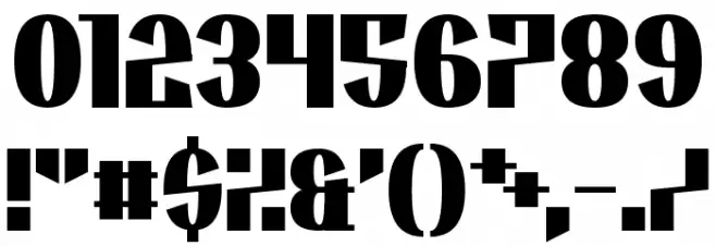 Projectionist Font OTHER CHARS