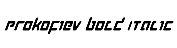 Prokofiev Bold Italic  Free Fonts Download