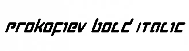 Prokofiev Bold Italic  font caratteri gratis