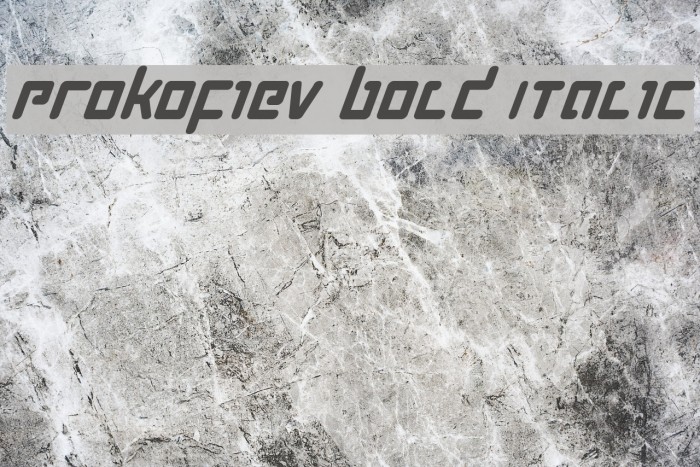 Prokofiev Bold Italic Font examples
