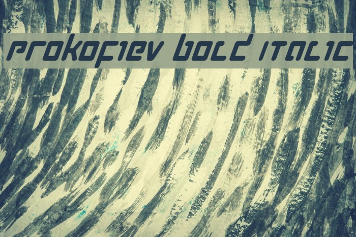 Prokofiev Bold Italic Font examples