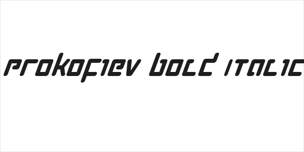 Prokofiev Bold Italic Logo