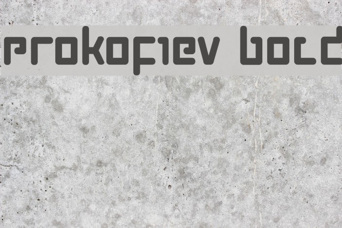 Prokofiev Bold Font examples