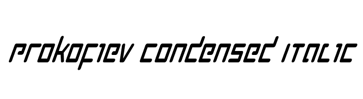 Prokofiev Condensed Italic  Descarca Fonturi Gratis