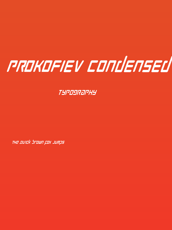 Prokofiev Condensed Italic Poster