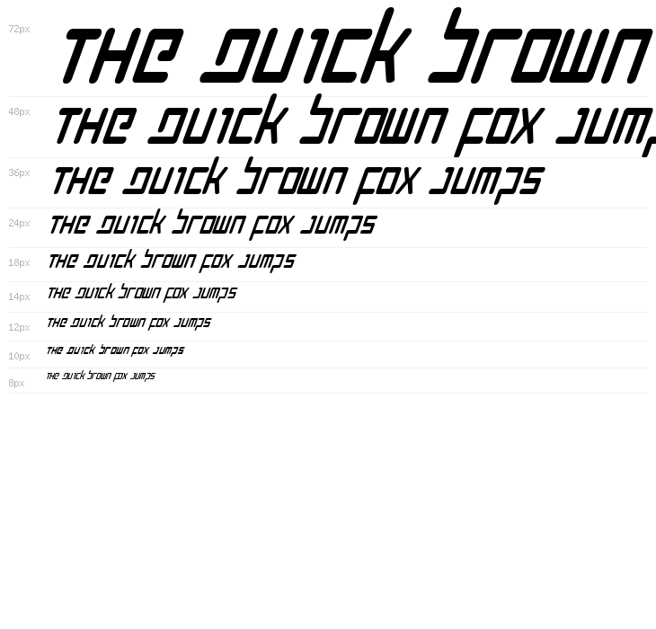 Prokofiev Condensed Italic Waterfall