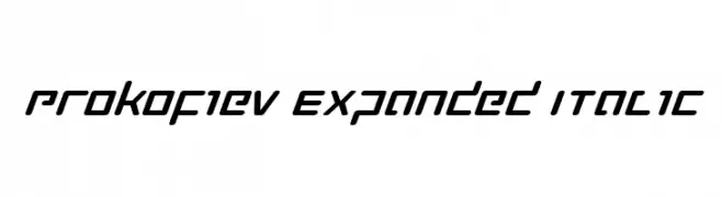 Prokofiev Expanded Italic  font caratteri gratis