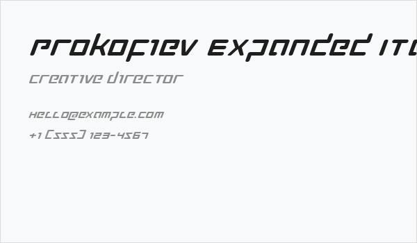 Prokofiev Expanded Italic Business Card