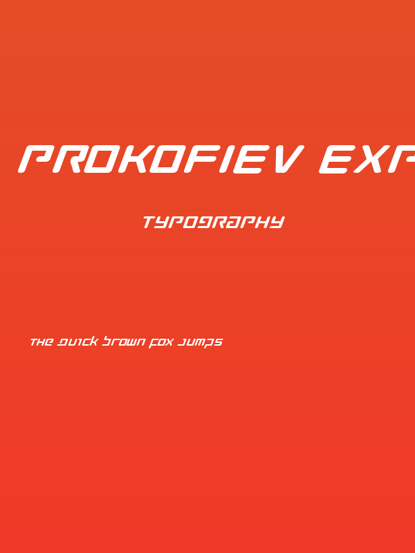 Prokofiev Expanded Italic Poster