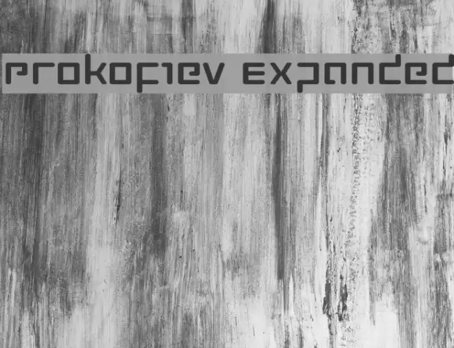 Prokofiev Expanded Schriftart examples