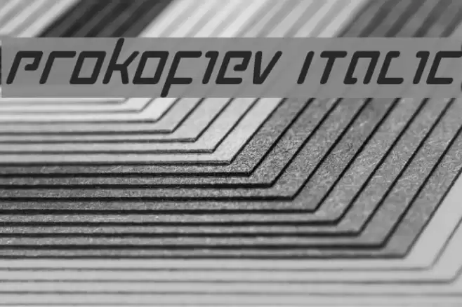 Prokofiev Italic Шрифта examples